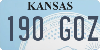 KS license plate 190GOZ