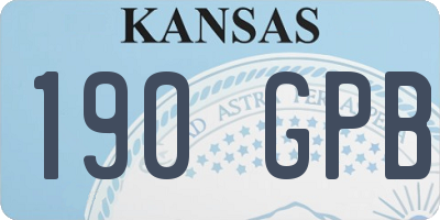 KS license plate 190GPB