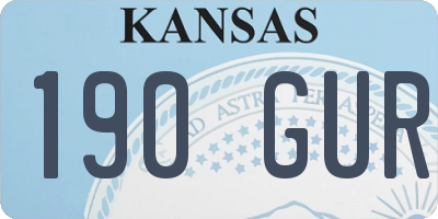 KS license plate 190GUR