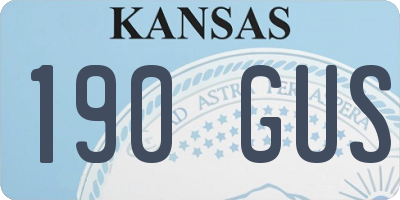 KS license plate 190GUS
