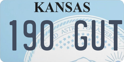 KS license plate 190GUT