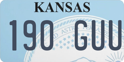 KS license plate 190GUU