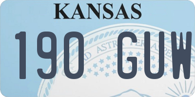KS license plate 190GUW