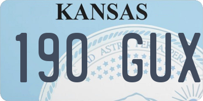 KS license plate 190GUX