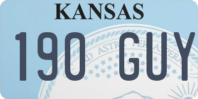 KS license plate 190GUY