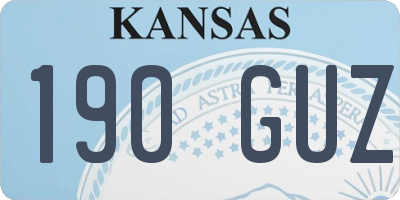 KS license plate 190GUZ