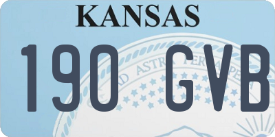 KS license plate 190GVB