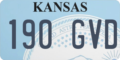 KS license plate 190GVD