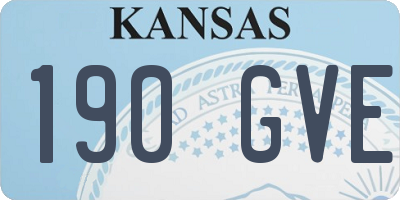 KS license plate 190GVE