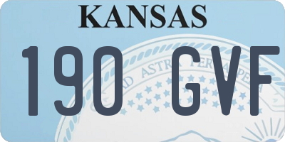 KS license plate 190GVF
