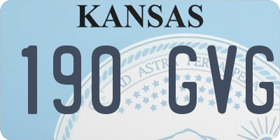 KS license plate 190GVG