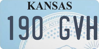 KS license plate 190GVH