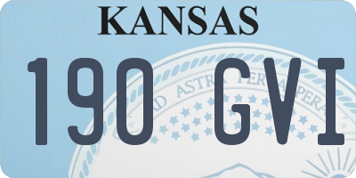 KS license plate 190GVI
