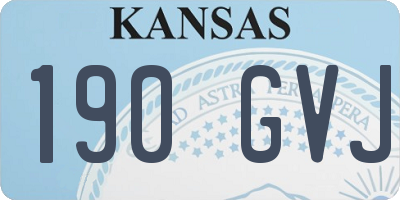 KS license plate 190GVJ