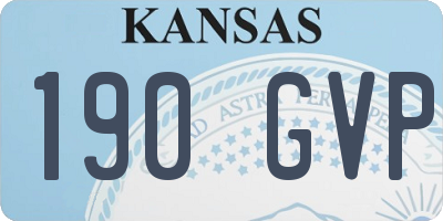 KS license plate 190GVP