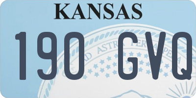 KS license plate 190GVQ