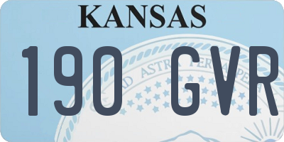KS license plate 190GVR