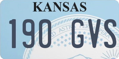 KS license plate 190GVS