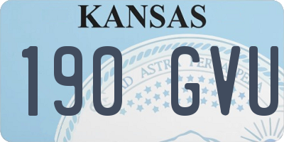 KS license plate 190GVU