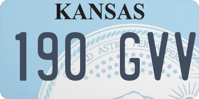 KS license plate 190GVV