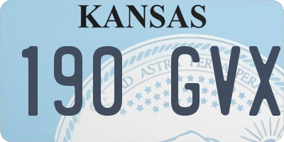 KS license plate 190GVX