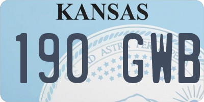 KS license plate 190GWB