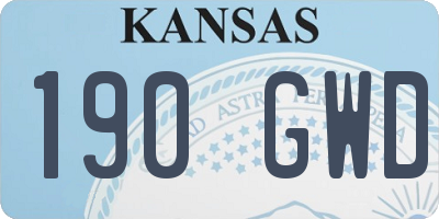 KS license plate 190GWD