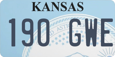 KS license plate 190GWE