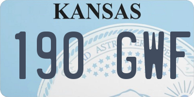 KS license plate 190GWF