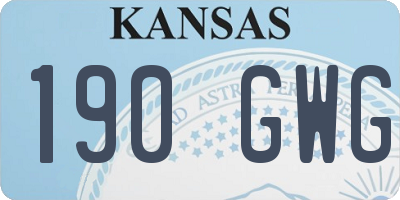 KS license plate 190GWG