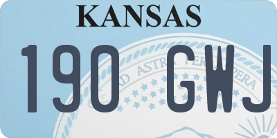 KS license plate 190GWJ