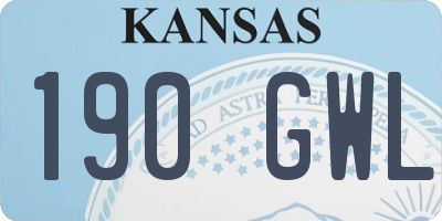 KS license plate 190GWL