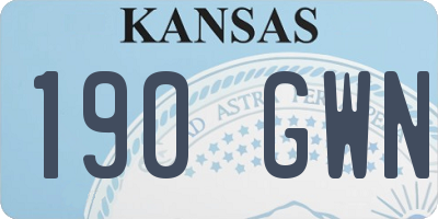 KS license plate 190GWN
