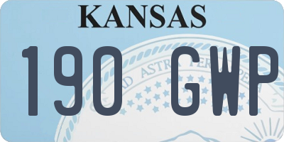 KS license plate 190GWP