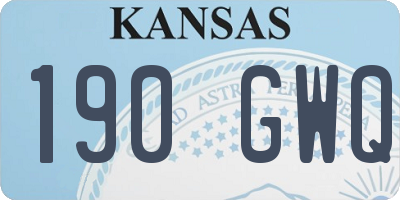 KS license plate 190GWQ