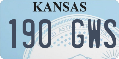 KS license plate 190GWS
