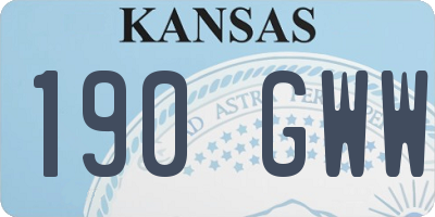 KS license plate 190GWW