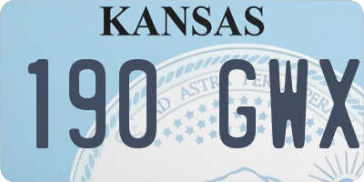 KS license plate 190GWX