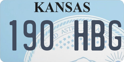 KS license plate 190HBG