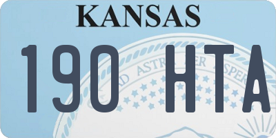 KS license plate 190HTA