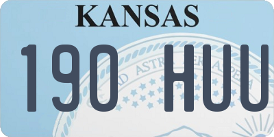 KS license plate 190HUU