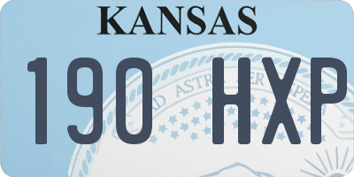 KS license plate 190HXP