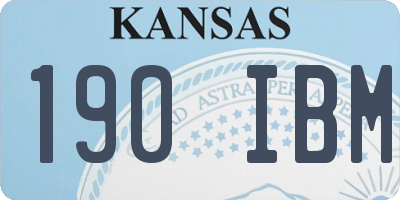 KS license plate 190IBM