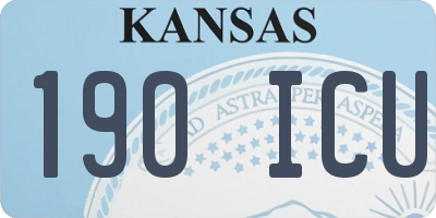 KS license plate 190ICU