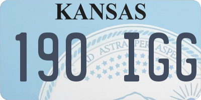 KS license plate 190IGG