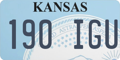 KS license plate 190IGU