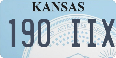 KS license plate 190IIX