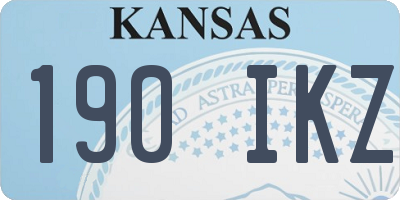 KS license plate 190IKZ
