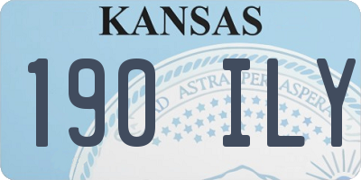 KS license plate 190ILY