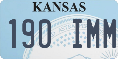 KS license plate 190IMM